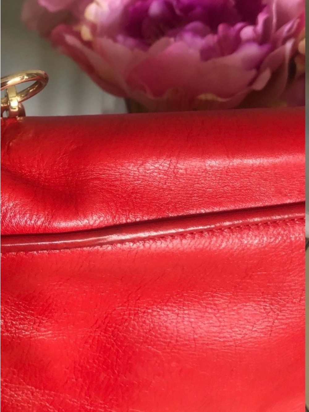 Tory Burch Bag Purse  Bombe Reva Tory Red Leather Clutch & Shoulder Bag Red - Picture 5 of 12